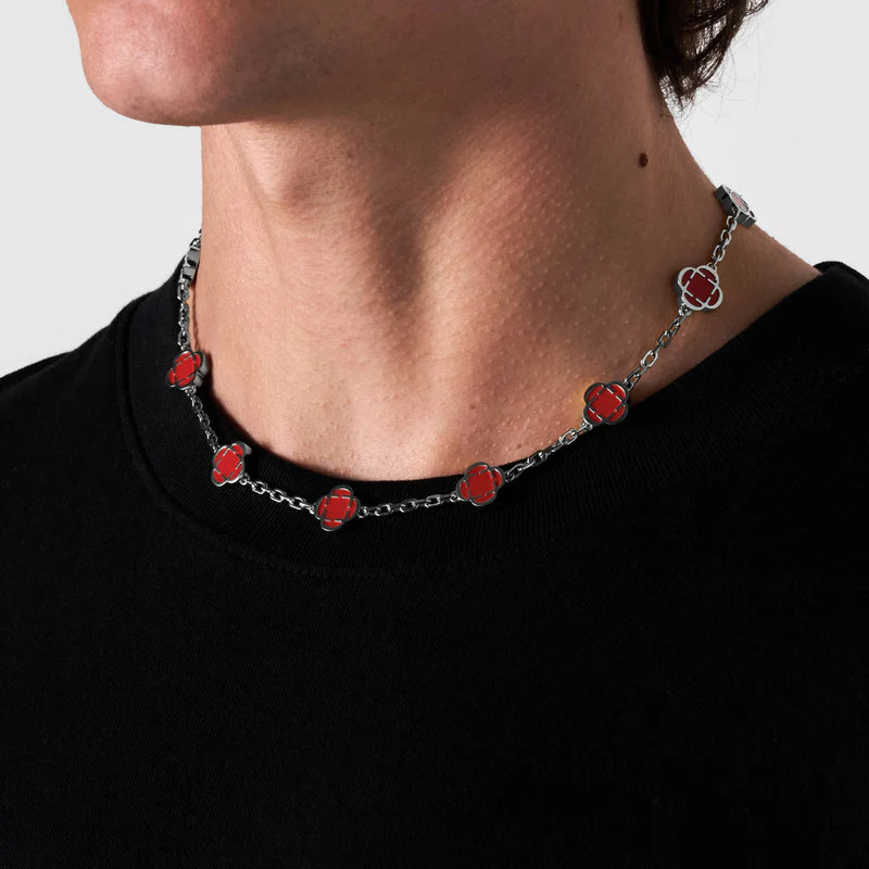 Fortis Clover Link Necklace (Silver)