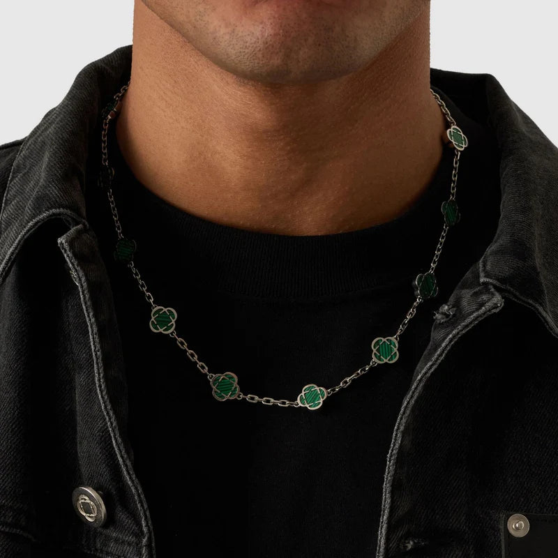 Fortis Clover Link Necklace (Silver)