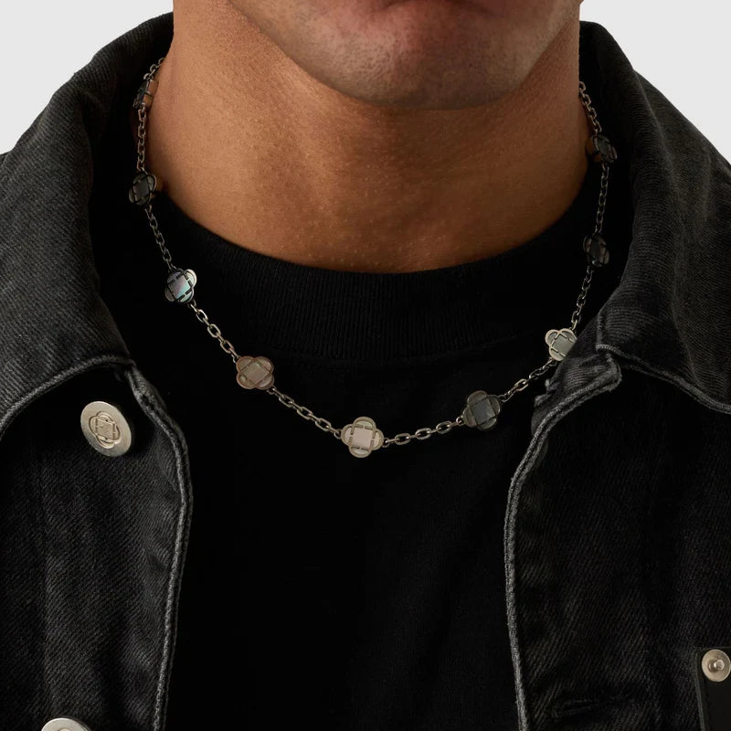 Fortis Clover Link Necklace (Silver)