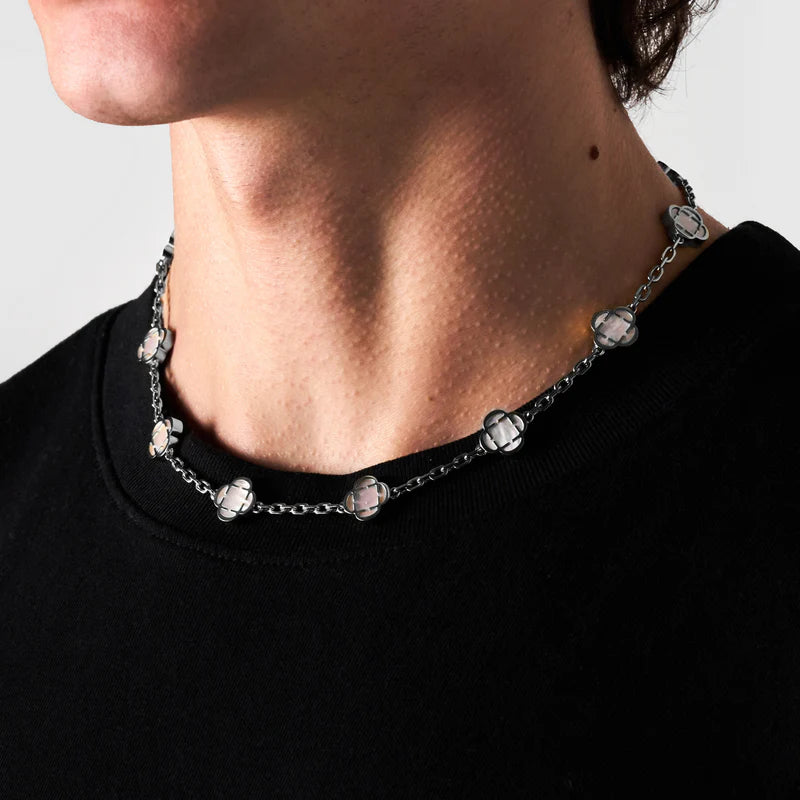 Fortis Clover Link Necklace (Silver)