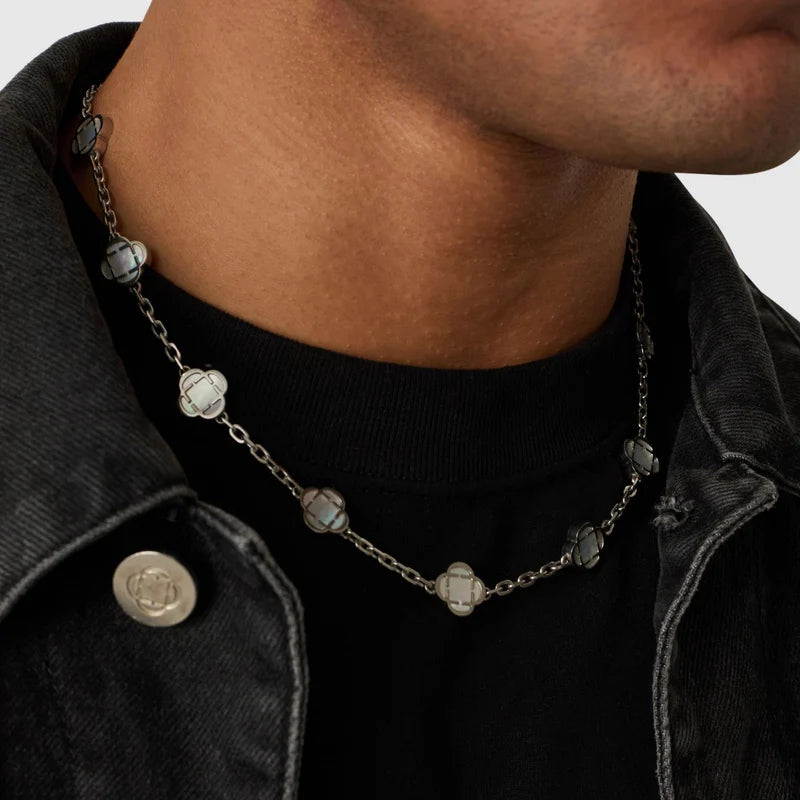 Fortis Clover Link Necklace (Silver)