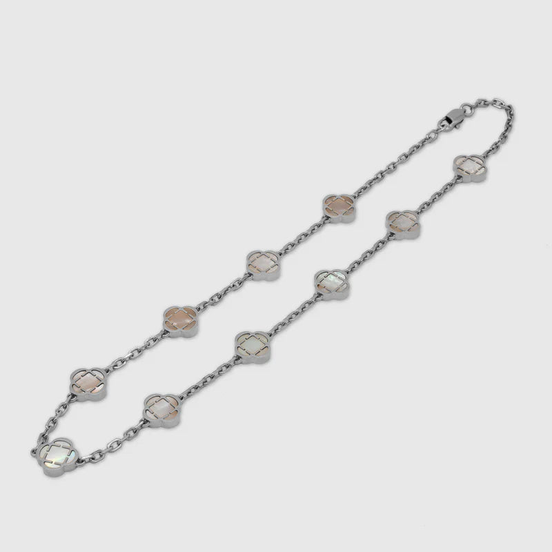 Fortis Clover Link Necklace (Silver)