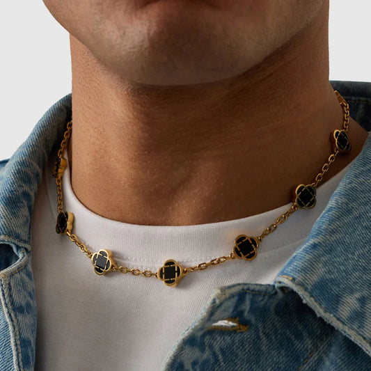 Fortis Clover Link Necklace (Gold)