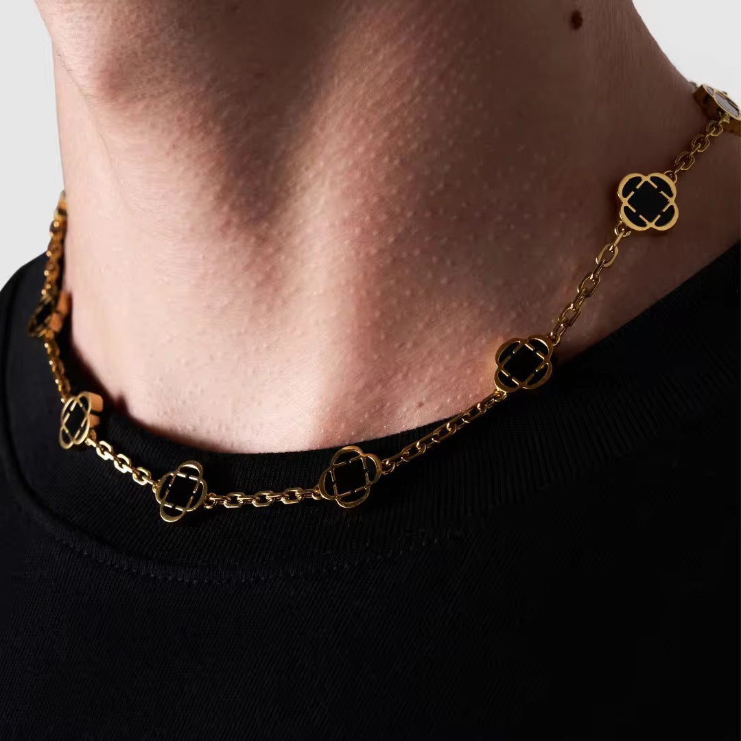 Fortis Clover Link Necklace (Gold)