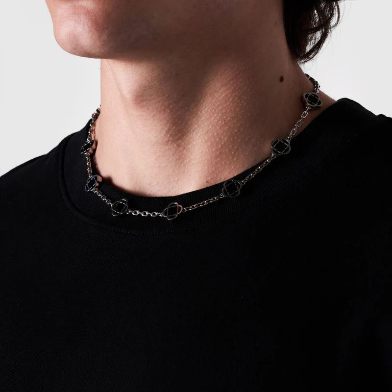 Fortis Clover Link Necklace (Silver)