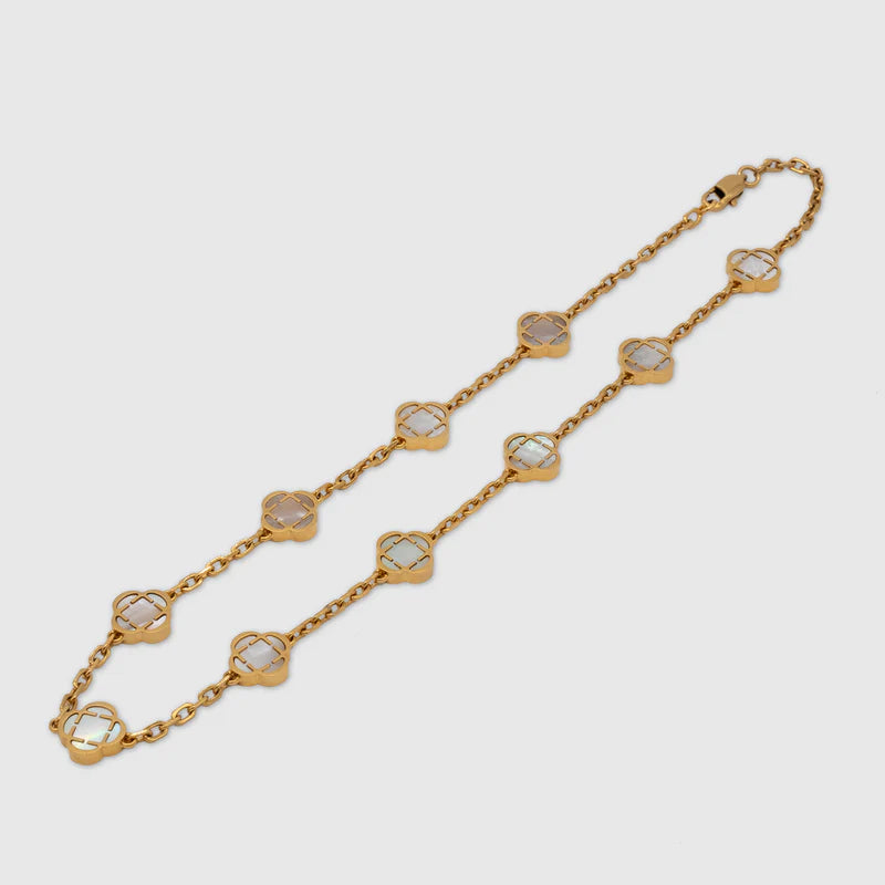 Fortis Clover Link Necklace (Gold)